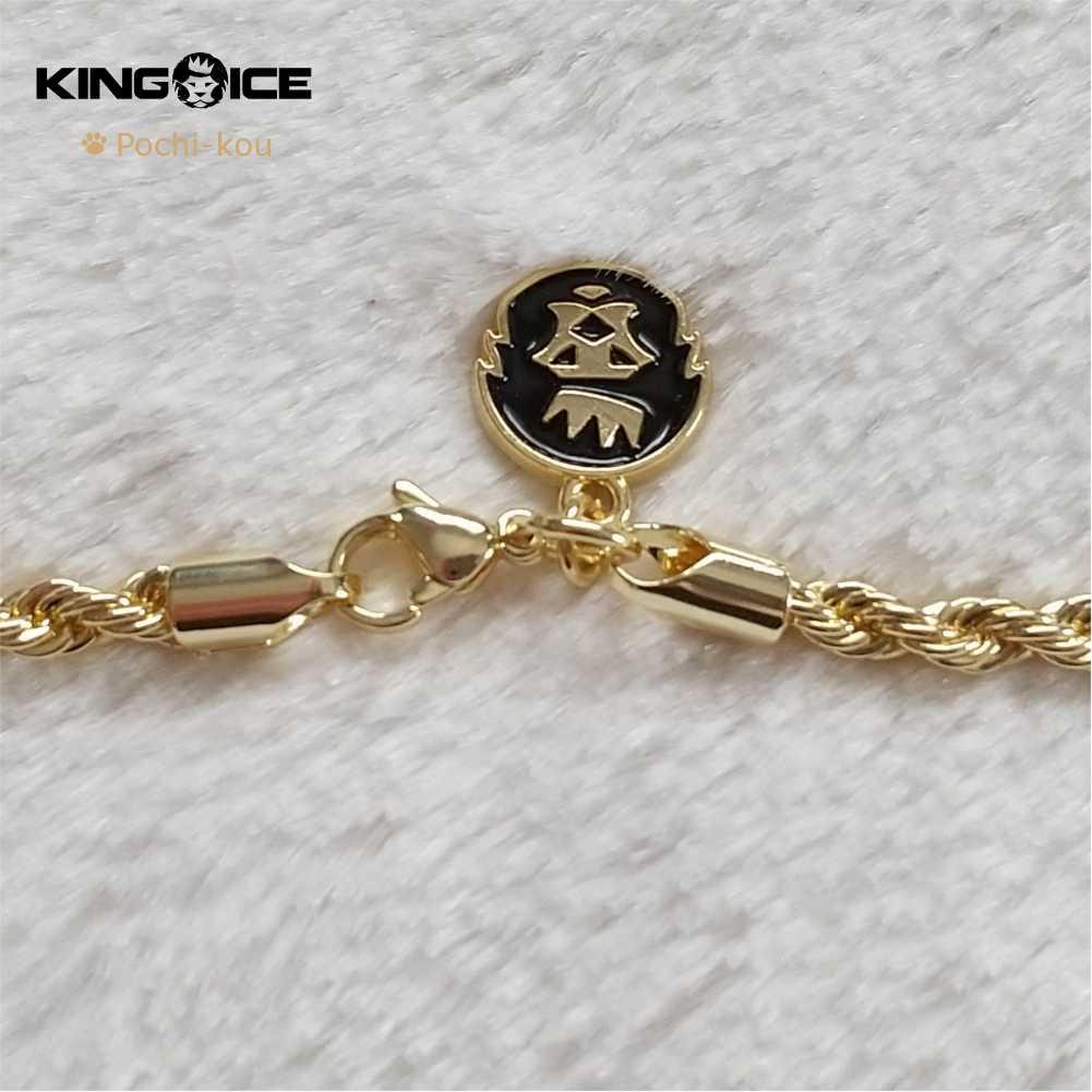 半額品 King ice ROPE CHAIN 4ミリ 18インチ ネックレス 金色 nmef.com