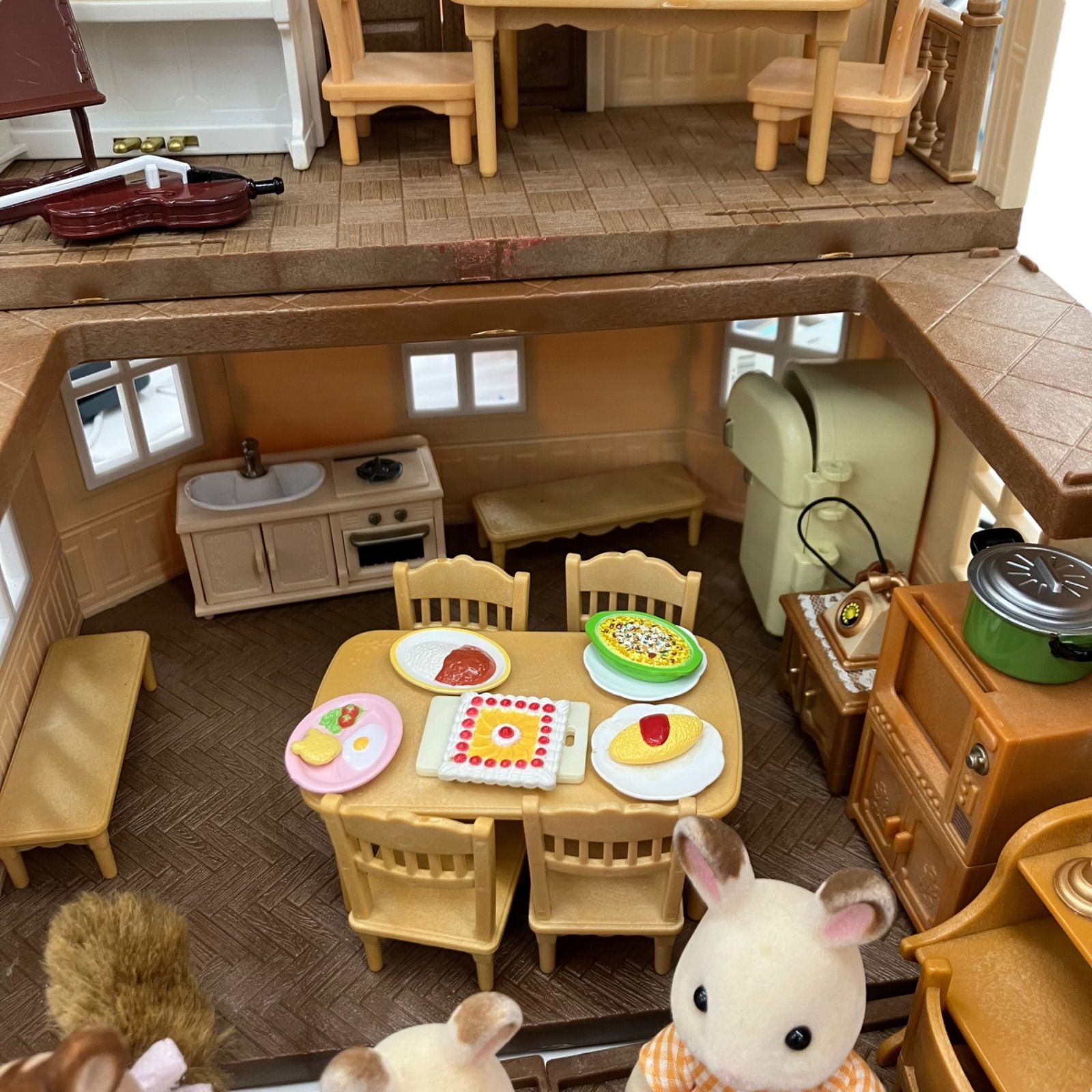 シルバニアファミリーまとめて大量セット★人形、家具、お家、小物★中古アンティーク
