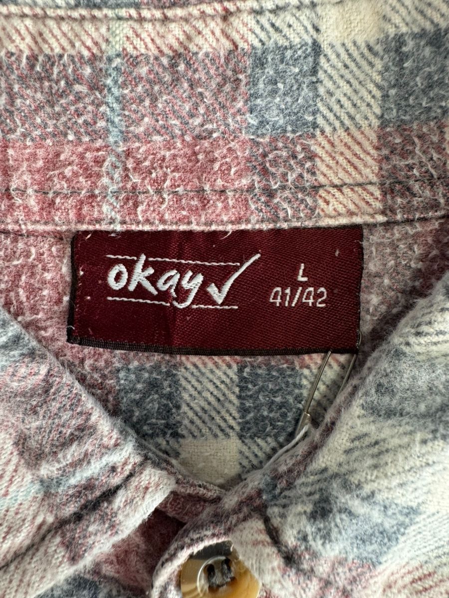 90s 00s プリントネルシャツ ピンク ボロ フェード L - メルカリ