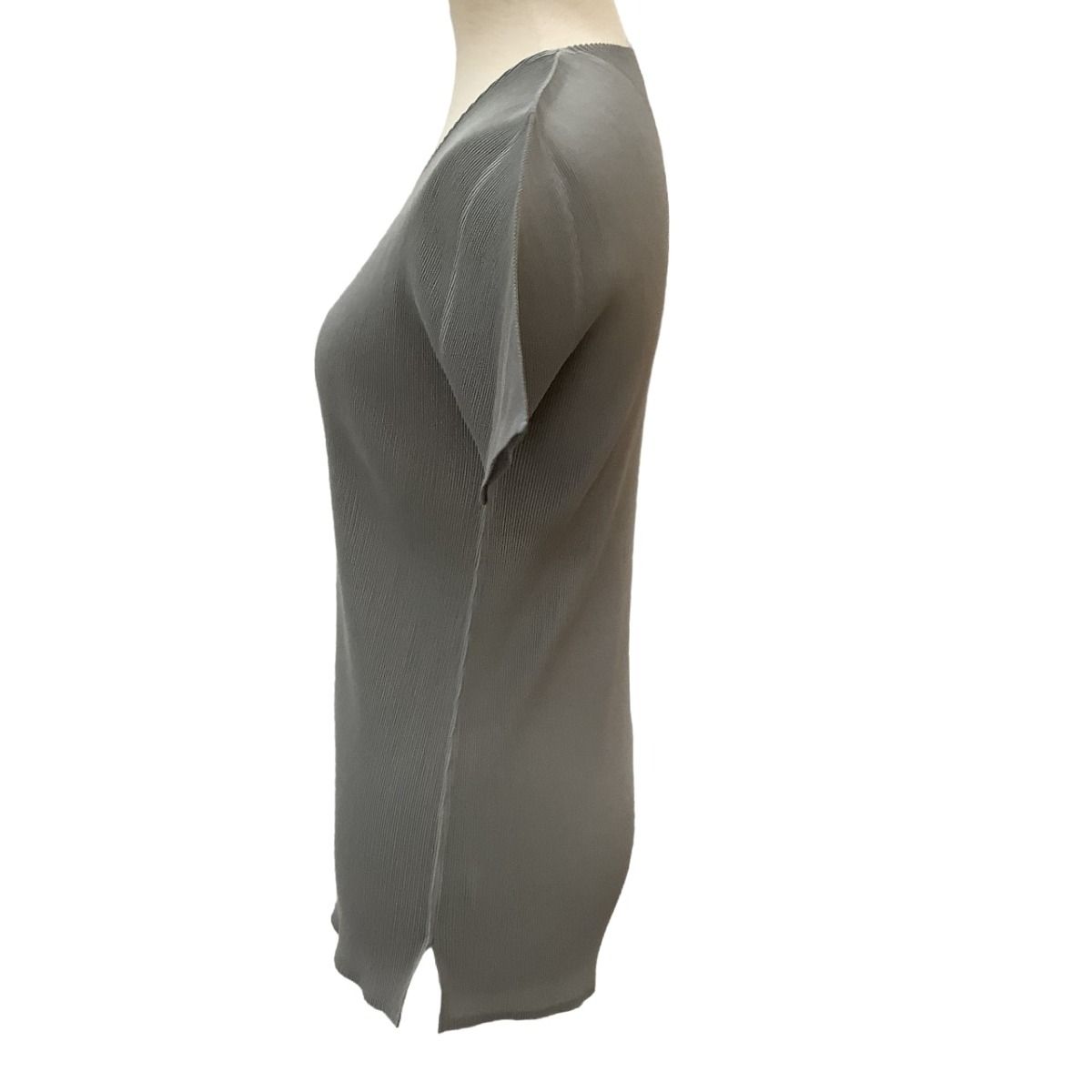 ISSEY MIYAKE イッセイミヤケ PLEATS PLEASE カットソー SIZE 3 PP21-FK402 グレー やや傷や汚れあり ♪♪ISSEY MIYAKE イッセイミヤケ PLEATS PLEASE カットソー