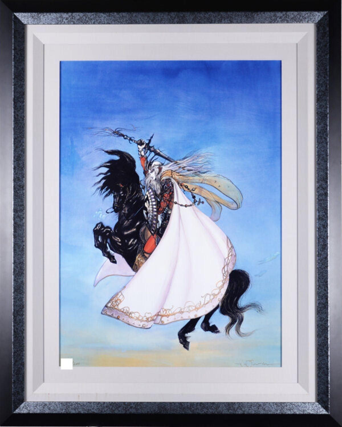 興奮した 天野喜孝 白騎士 版画 アールビバン保証書付