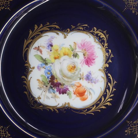 マイセン Meissen 19.5cm プレート ボタン剣 コバルトブルー マイセン Meissen 19.5cm プレート ボタン剣 コバルトブルー