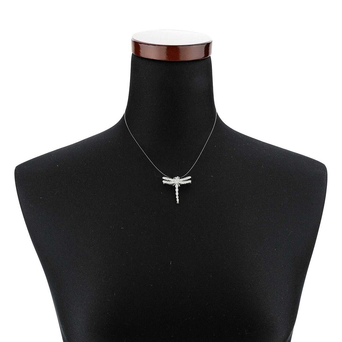 トンボモチーフ ブローチ兼ペンダントトップ ダイヤモンド 0.53ct K18  