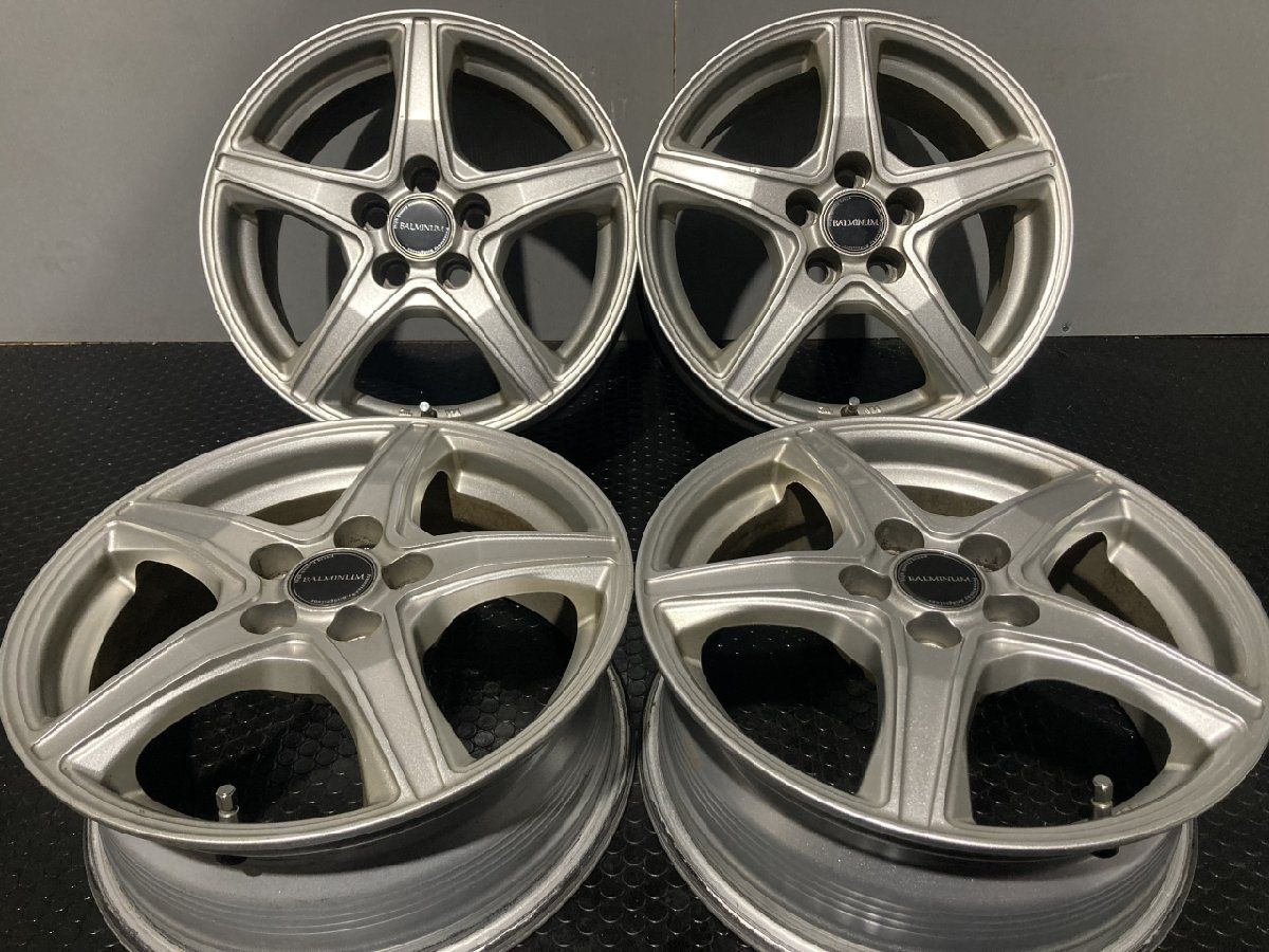 BS BRIDGESTONE BALMINUM V5/VR5 バルミナ 社外ホイール 15インチ 6J5HPCD100+45 トヨタ純正ナット必須 プリウス等　(MHB068) クレジットカード QRコード決済可能 BS BRIDGESTONE BALMINUM V5/VR5 バルミナ 社外ホイール 15インチ