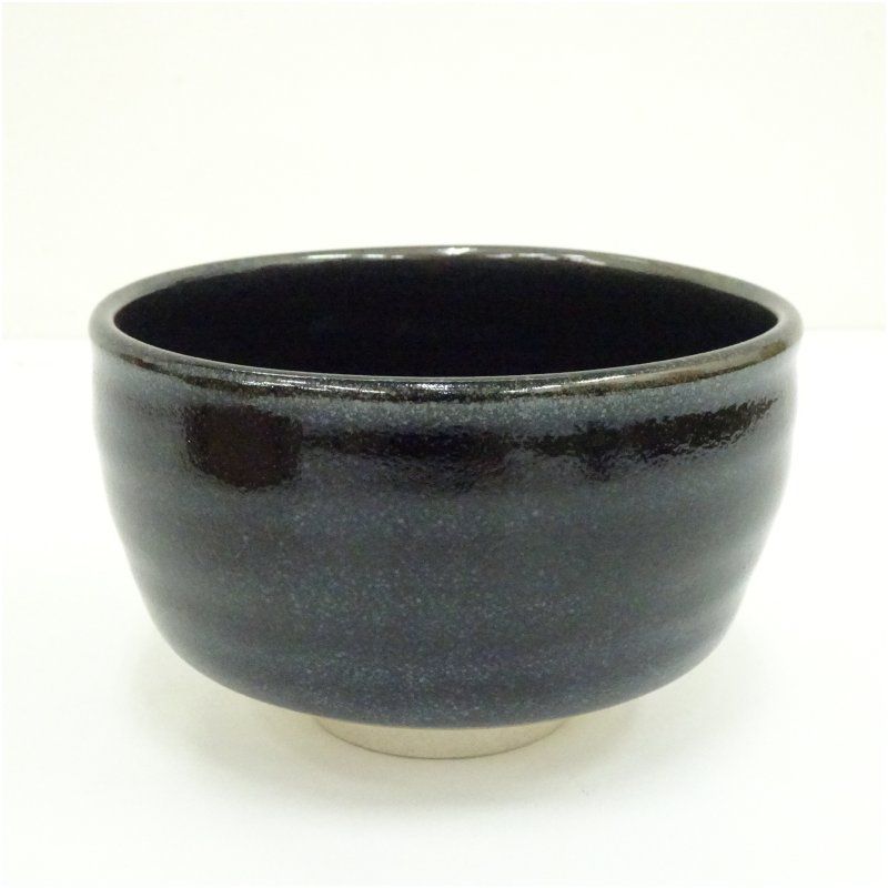 加藤仁 黒茶盌 共箱 織部焼 美濃焼 瀬戸焼 抹茶碗 抹茶茶碗 茶道具 茶器食器 加藤英一造 黒瀬戸茶碗（共箱） 茶道 抹茶 おしゃれ 抹茶茶碗