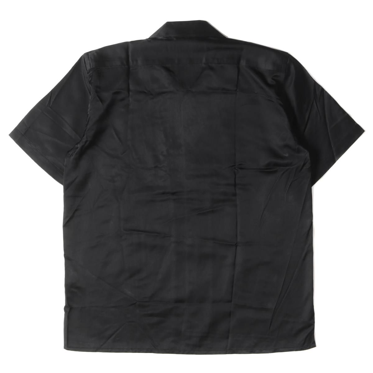 美品 DESCENDANT ディセンダント シャツ 19SS オープンカラー 半袖 サテン CONWAY SS SHIRT ブラック 黒 1 トップス  シンプル カジュアル ブランド 無地 - メルカリ