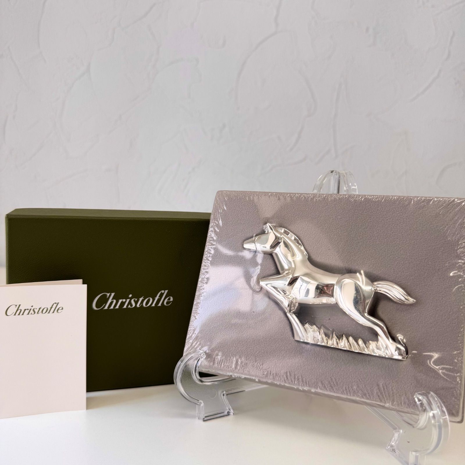 ✨NEWランク Christofle 置物 オブジェ 馬 シルバー ホース
