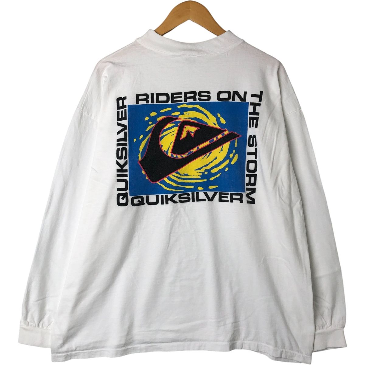 古着 90年代 クイックシルバー QUIK SILVER ハイネック バックプリント 