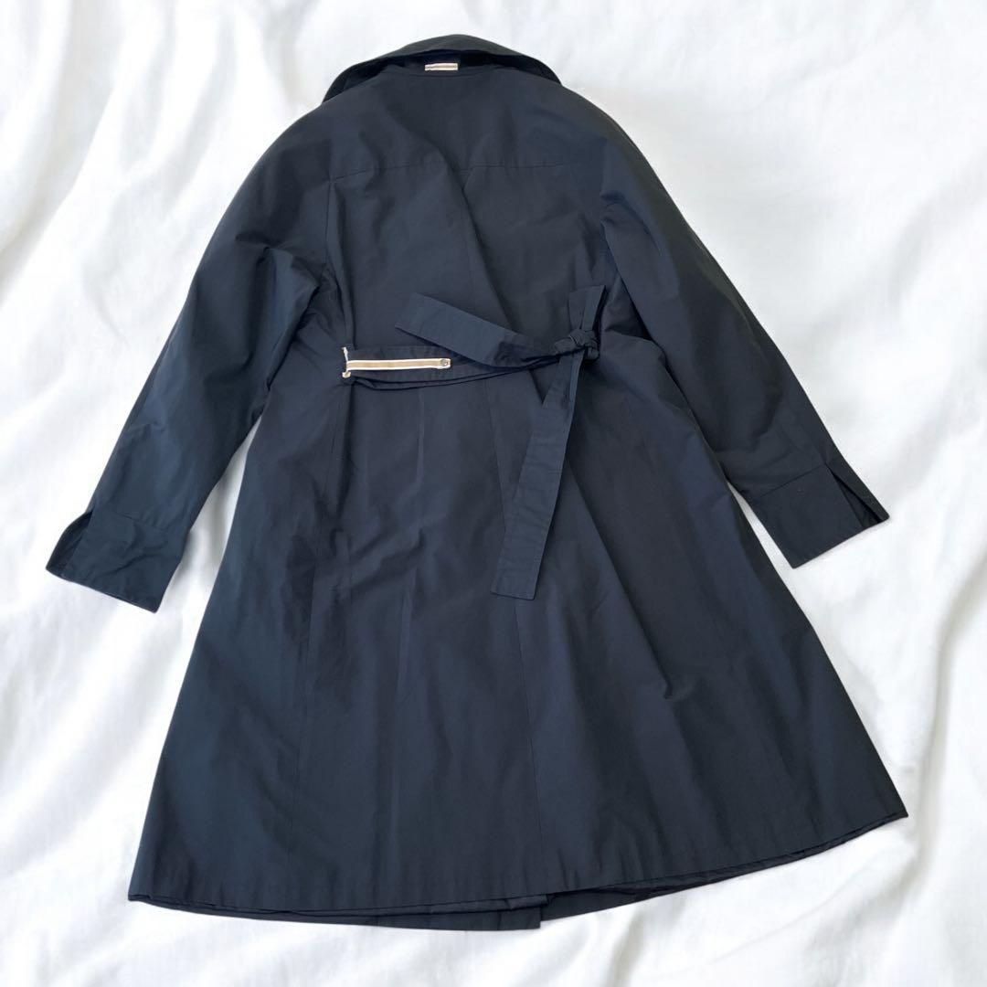 マックスマーラ スプリング ベルテッド オーバー コート ネイビー ベルト