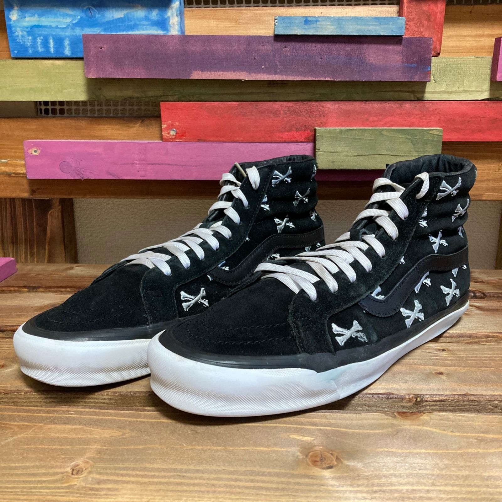 VANS バンズ WTVUA 黒 骨 ボーン ハイカット 4980 p10 - メルカリ