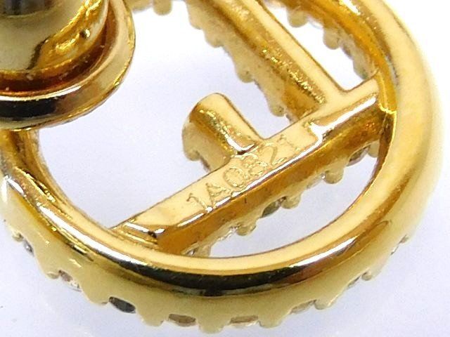 美品 FENDI フェンディ ☆ エフイズ ピアス ゴールドカラー