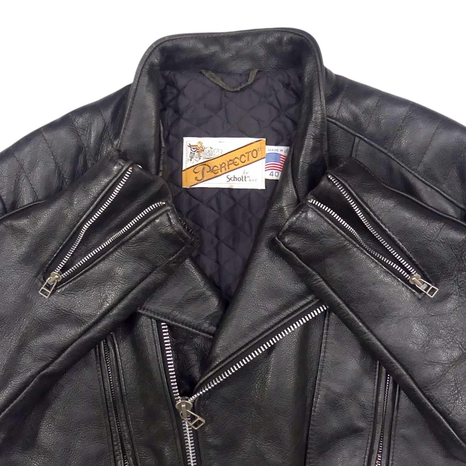 schott 40レザーダブルライダースジャケット ビンテージ 618 613