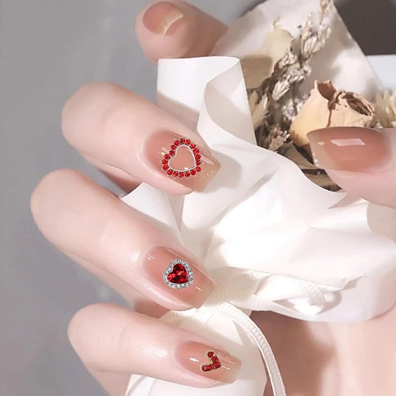 ネイルパーツ ハート 20個セット 3D 立体 大きめ ハート ネイルパーツ