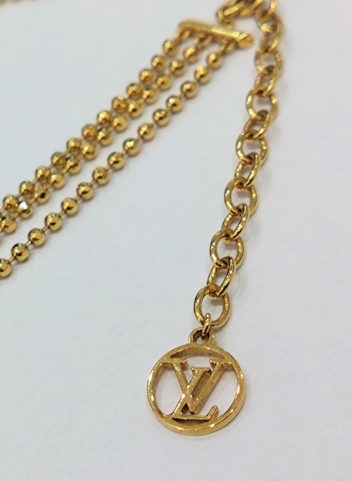 【極美品】 ルイヴィトン　コリエ　エセンシャルV ネックレス　ゴールド 1073 綺麗！ LOUIS VUITTON ルイヴィトン コリエ エセンシャル V