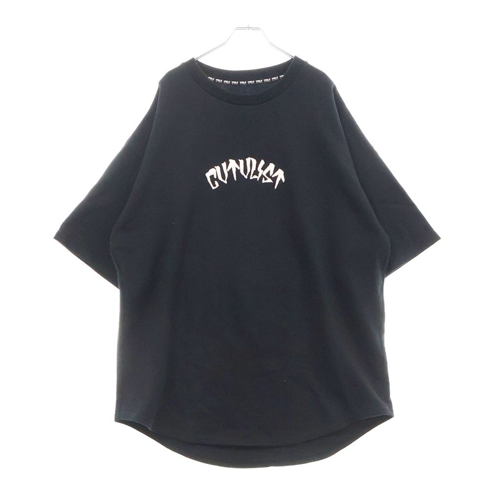 CVTVLIST / Tシャツ/--/コットン/2301050301 cvtvlist (カタリスト) フロントロゴ刺繍 半袖Tシャツ ブラック