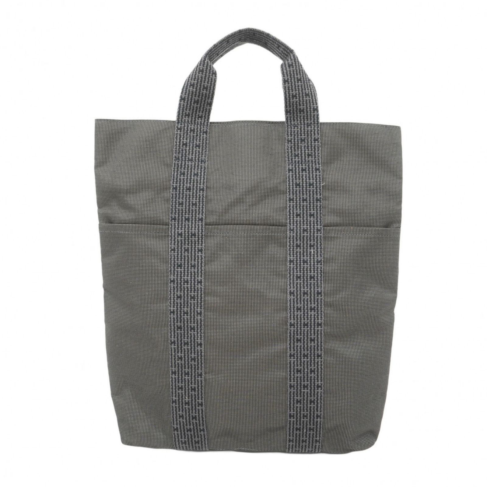 エルメス Hermes エルメス トートバッグ エールラインカバス キャンバス ブラック レディース