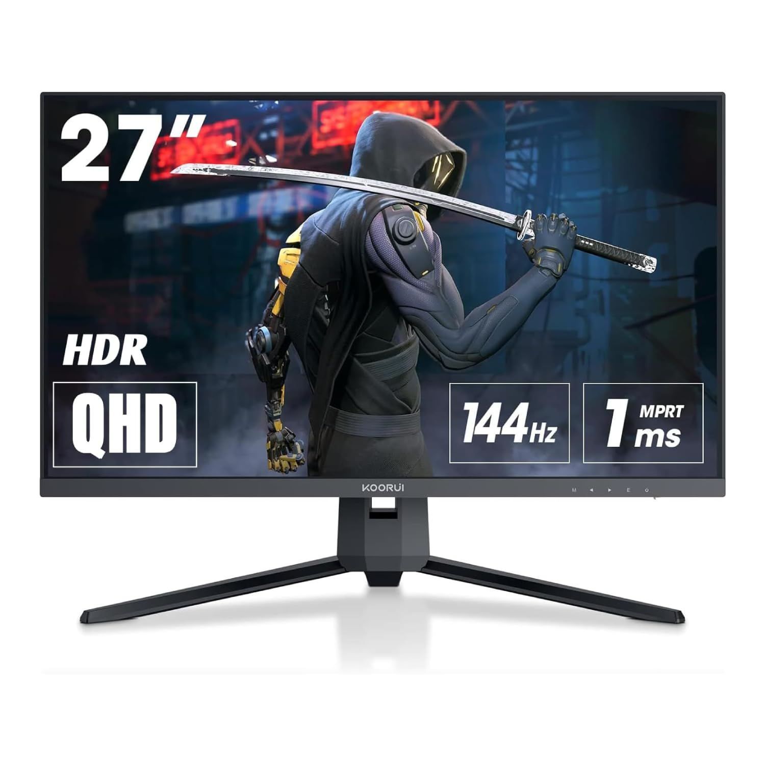 【人気商品】X2DisplayPort HDMI ゲームモニター 2560×1440/VA/144Hz/1ms/傾き調節 ディスプレイ QHD ゲーミングモニター 27インチ KOORUI