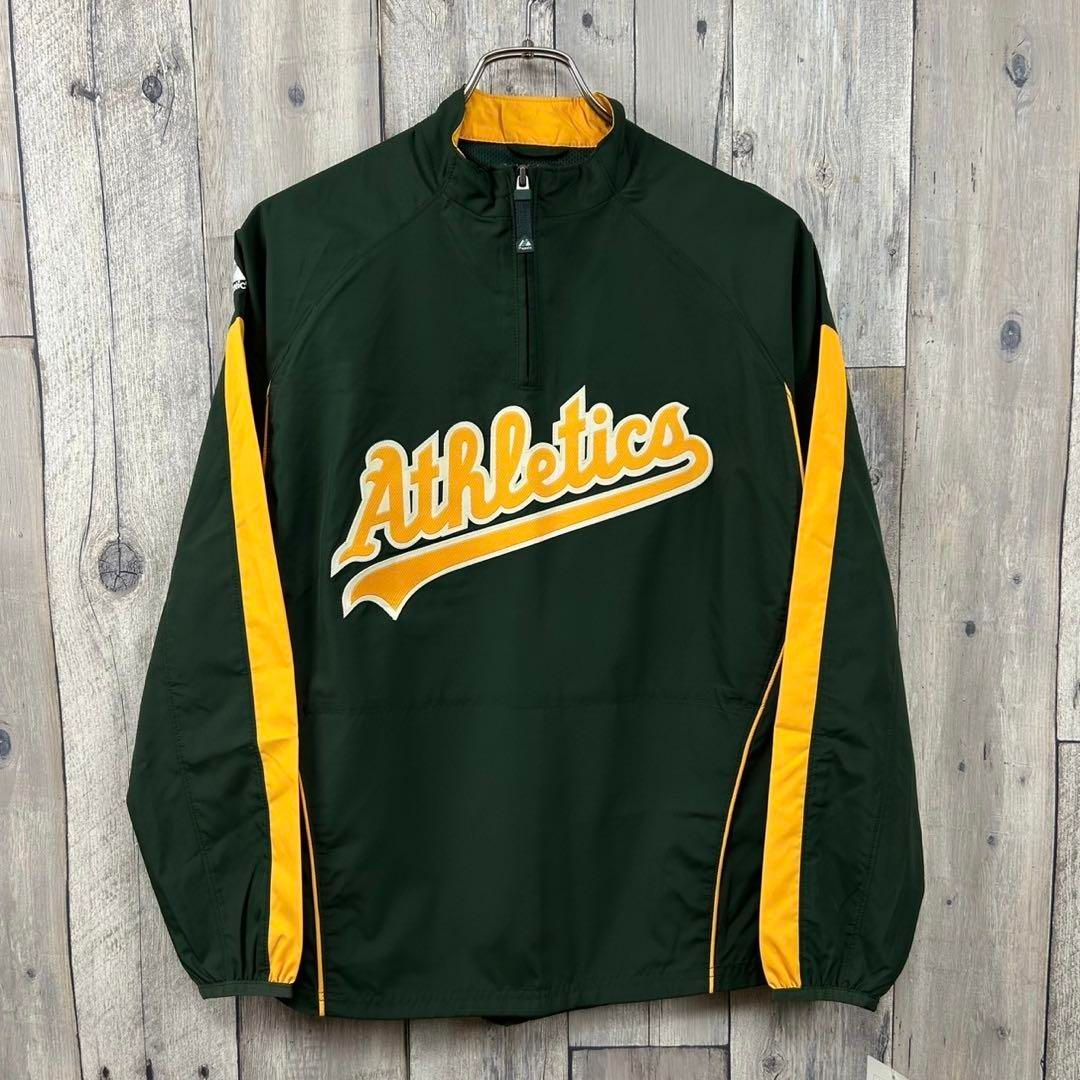 Majestic マジェスティック アスレチックス ハーフジップ ジャケット