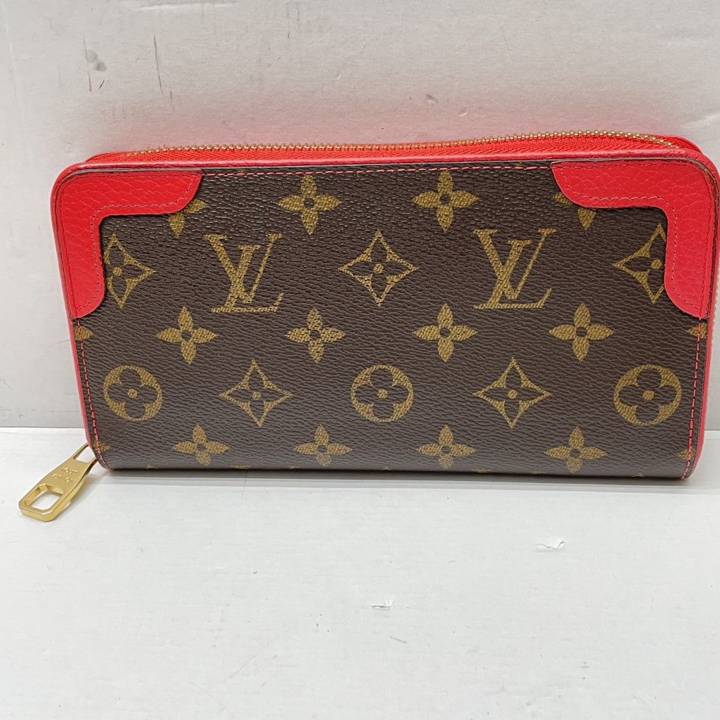 01w-4163 ルイ ヴィトン LOUIS VUITTON モノグラム ジッピー ウォレット レティーロ ラウンドファスナー長財布 箱無し 保存袋あり ブラウン レディース 長財布 M61854