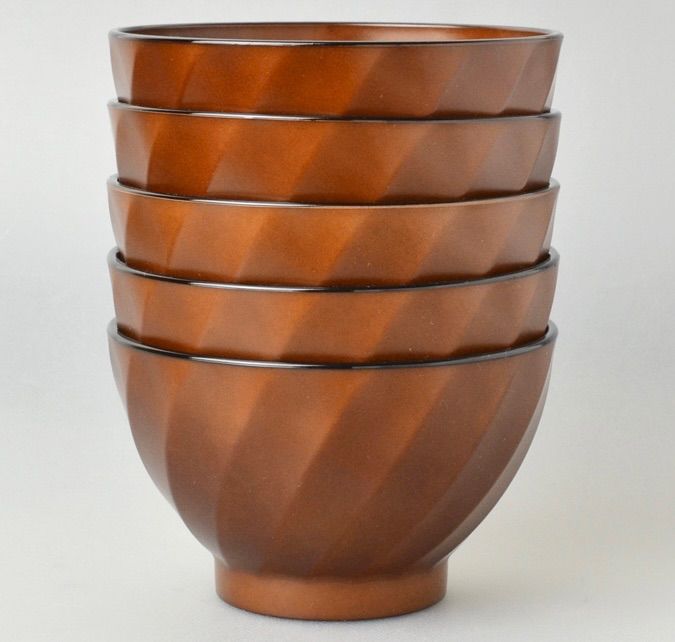 会津塗 お碗揃 5セット 40％OFF》会津塗レンジ・食洗機対応千波汁椀5個組○1260057H