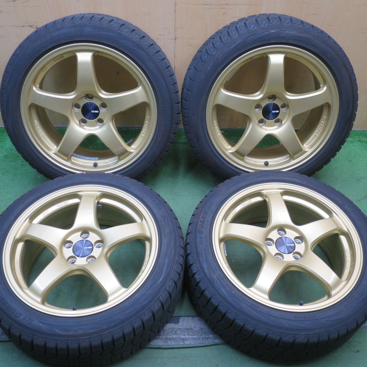 バリ溝 22年 キレイ 9分 ENKEI PF05 86 BRZ 等 205|50R17 スタッドレス ヨコハマ アイスガード iG70 エンケイ 17インチ PCD100|5H 5092901NJス