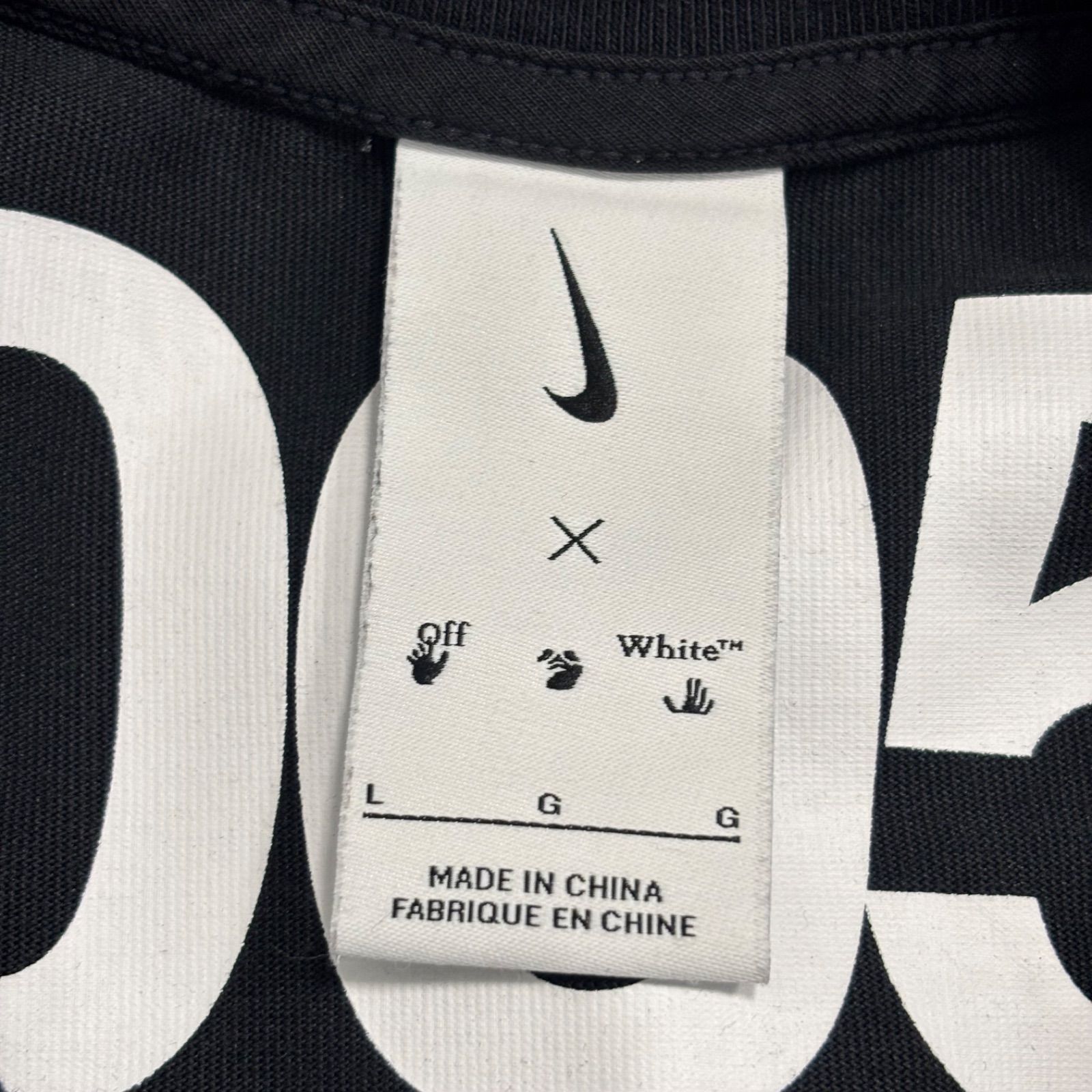 ☆NIKE×OFF-WHITE ナイキ オフホワイト Tシャツ 半袖 ブラック 黒 