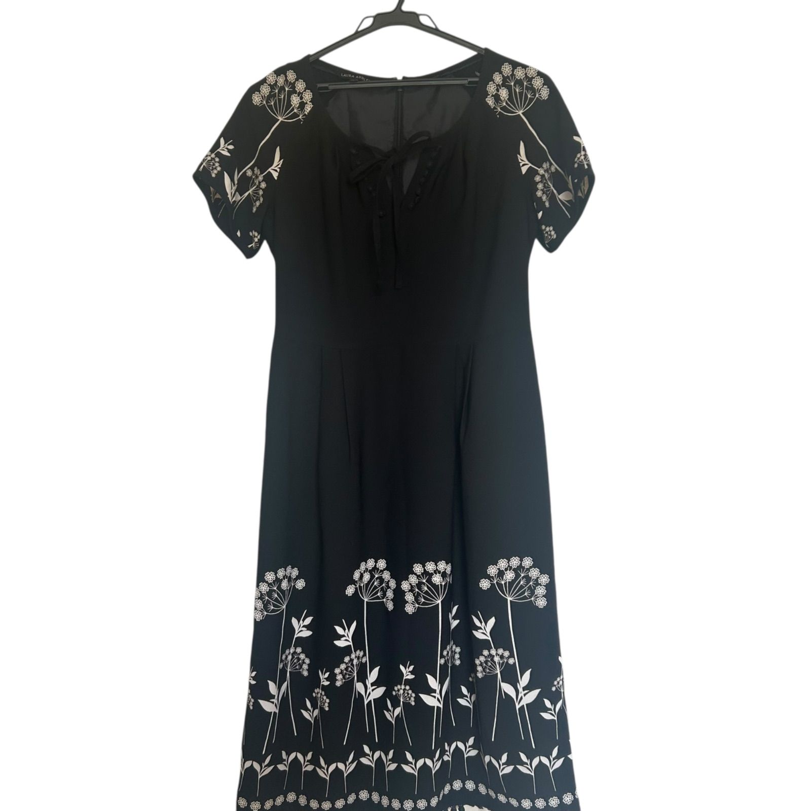 ZM1363 Laura Ashley ローラアシュレイ ワンピース ブラック