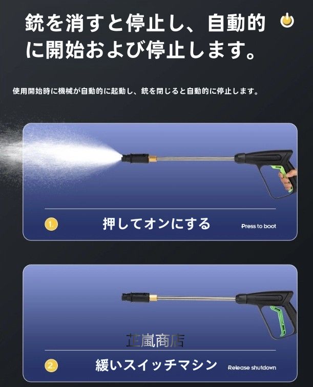 Wポータブル洗浄機家庭用110 v高圧水鉄砲グリーン小怪獣洗車機