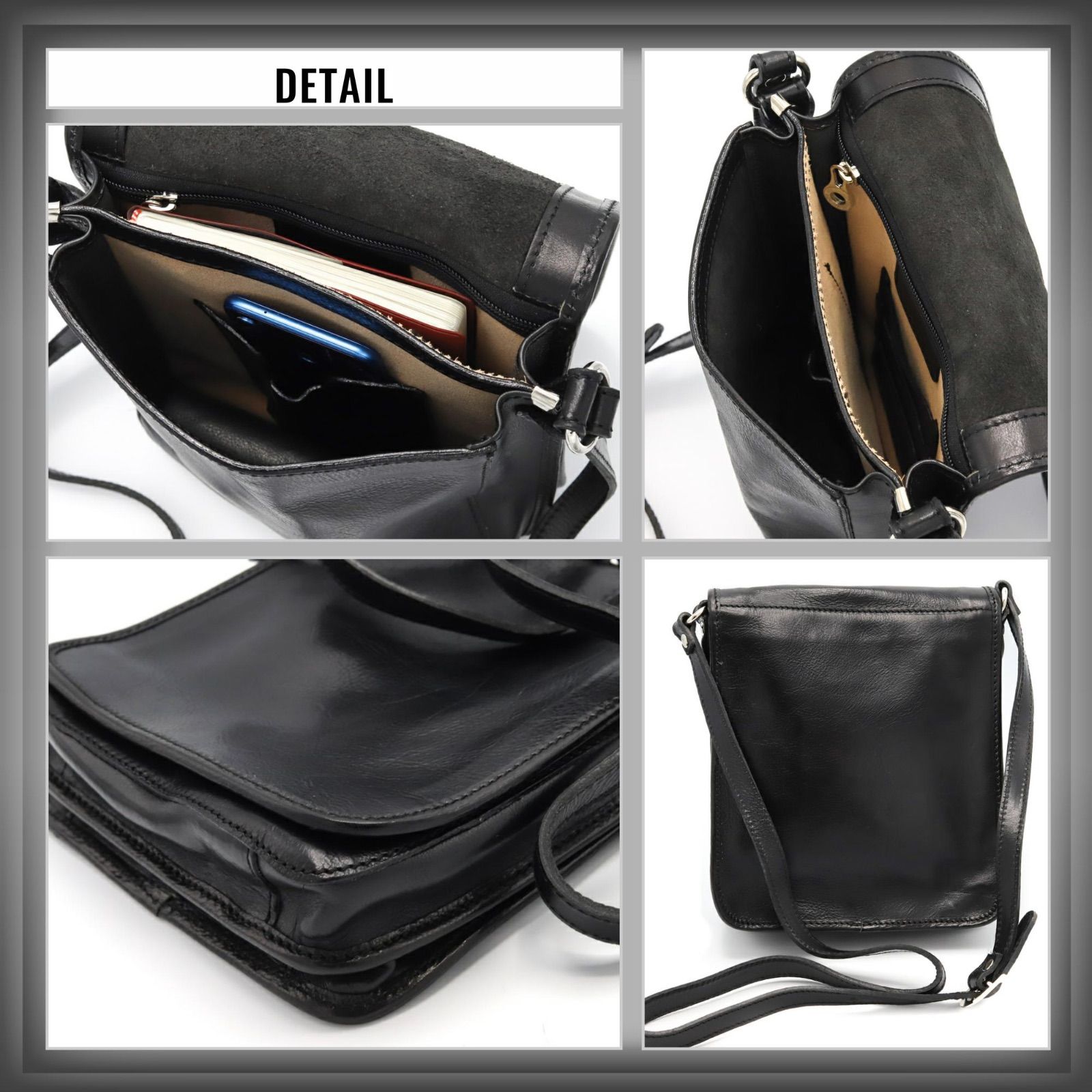 ショルダーバッグ イタリア製 タンニン鞣し革 本革 父の日 - メルカリ 