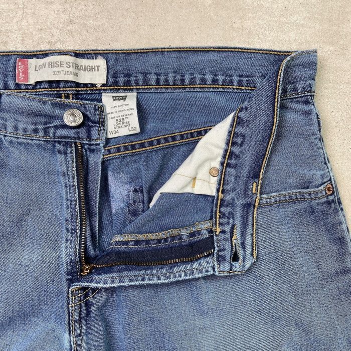 LEVI'S 501 S W36L34 ストレートデニム 状態良好 大きいサイズ 00年代 Levi's リーバイス 529 LOW RISE STRAIGHT ストレート