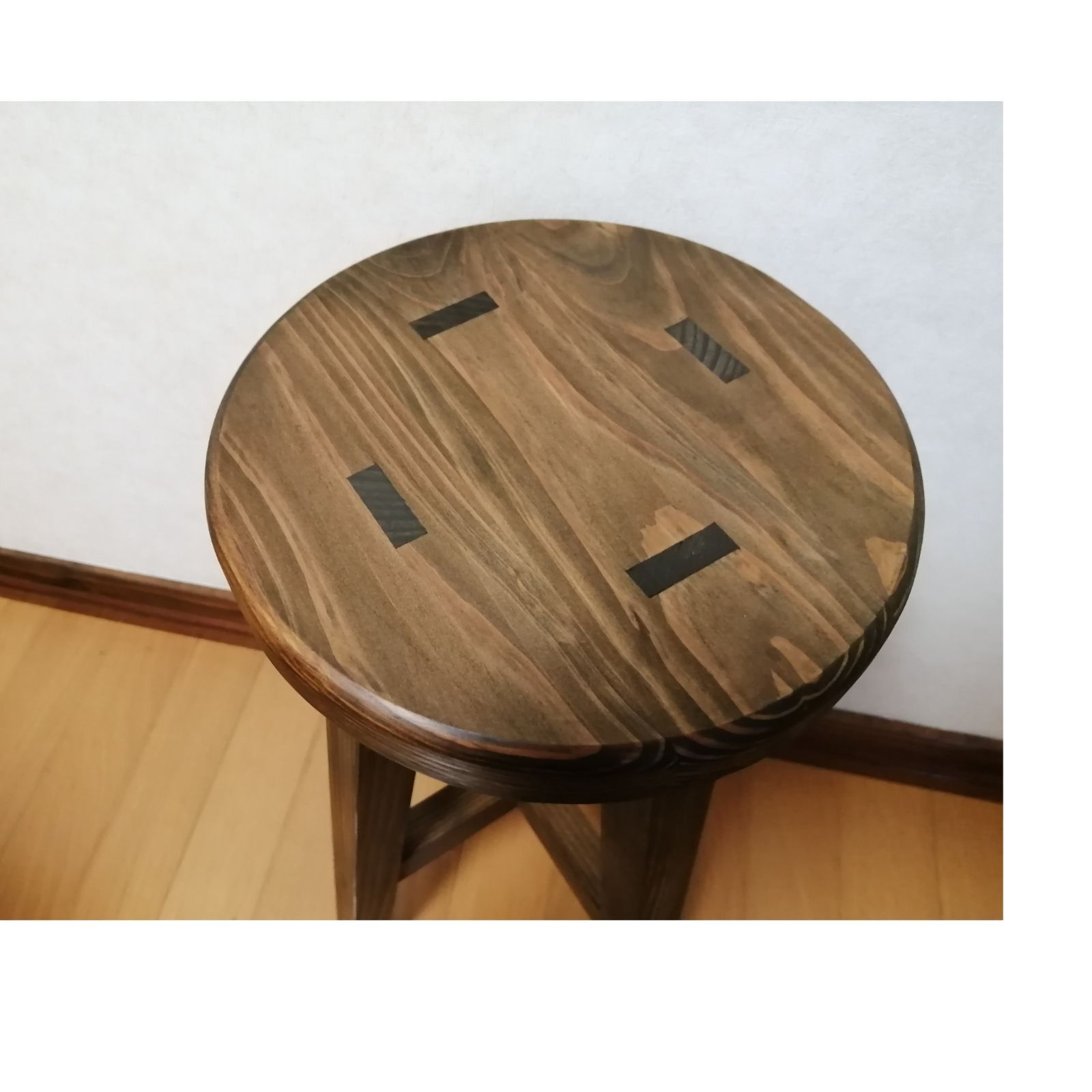 木製スツール 高さ60cm 丸椅子 stool 猫犬 - スツール
