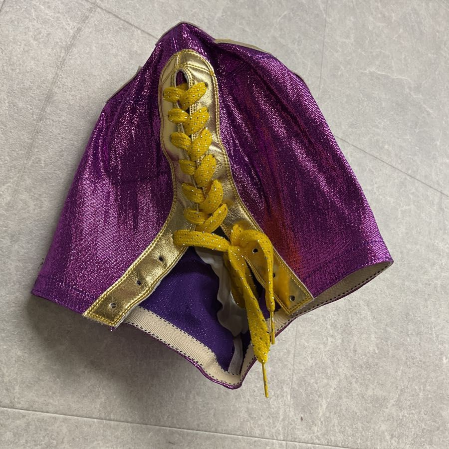 ミルマスカラス プロレスマスク 全日本プロレス 覆面 紫x金
