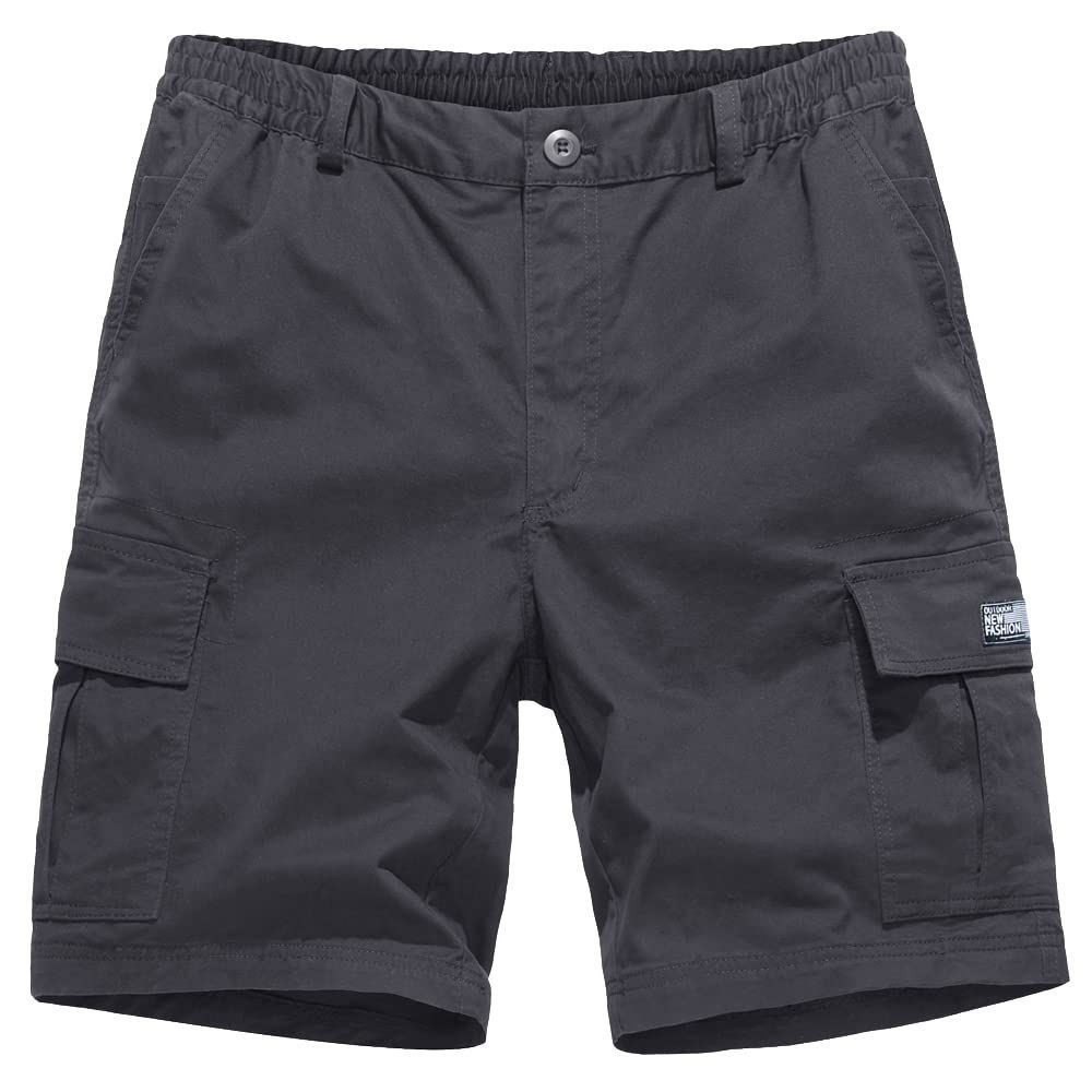 XL_ダークグレー ショートパンツ メンズ ハーフパンツ カーゴパンツ 綿 アウトドア イージーパンツ チノ 紳士 半ズボン ゆったり 作業用 ワーク 短パン 夏服 灰 ダークグレー XL