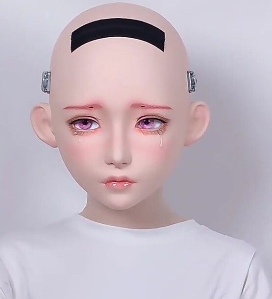 即納全頭マスク カツラ付き ロック付き コスプレ マスク 仮装 着ぐるみ 二次元 全頭マスク カツラ付き ロック付き Aタイプ フルマスク ドール ヘッド