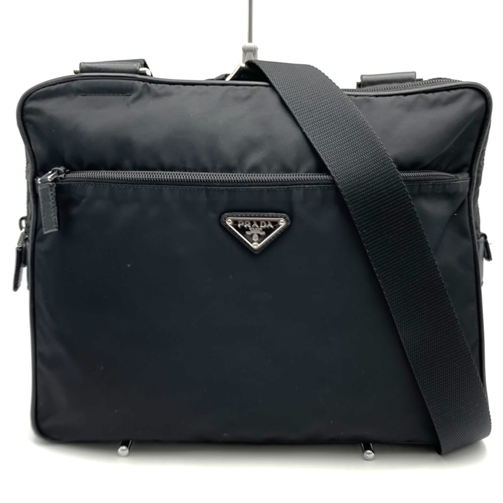 特価品セ PRADA プラダ ナイロン 横長 A4入る ショルダーバッグ バッグ