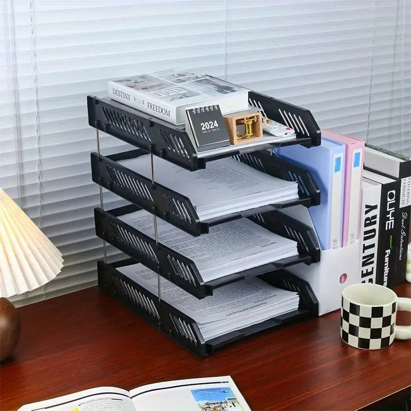 化粧品 まとめ売り レタートレイ 2段 14 x 11インチ オフィスペーパーファイル