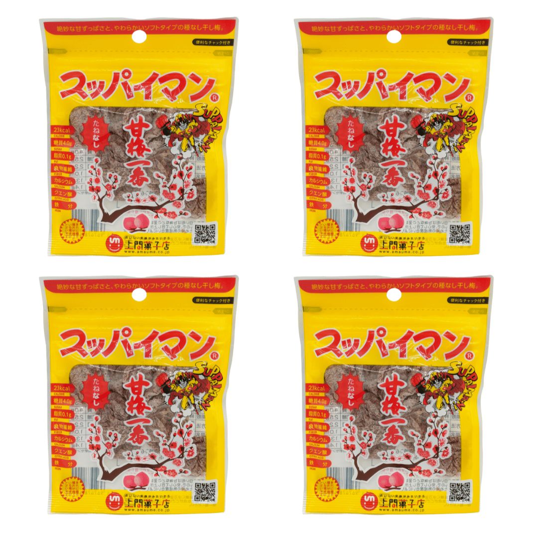 スッパイマン たねなし 15g 4袋 甘梅一番 上間菓子店 沖縄 土産 塩分 チャージ メルカリ