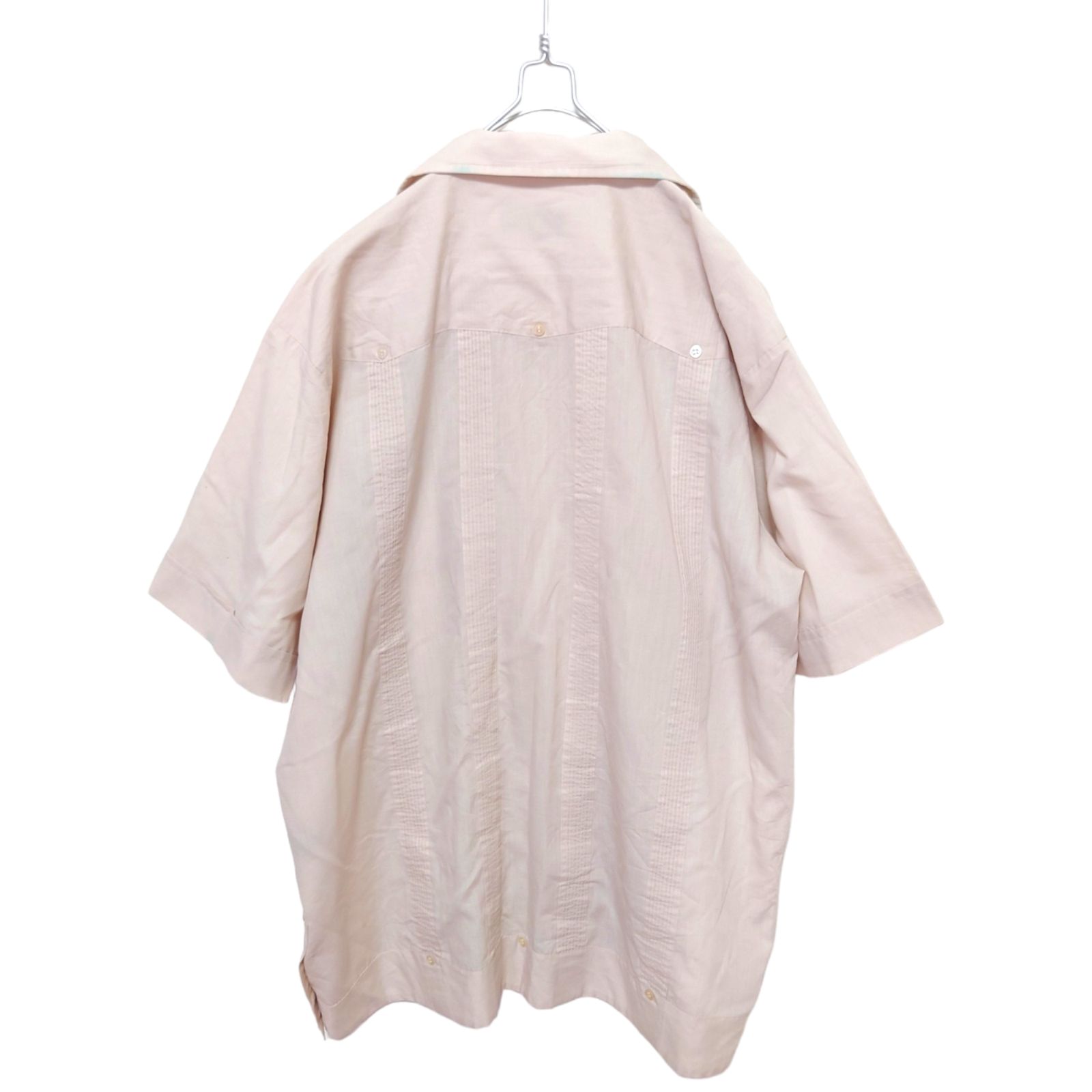 Barong】開襟 オープンカラー 刺繍入りキューバシャツ S-498