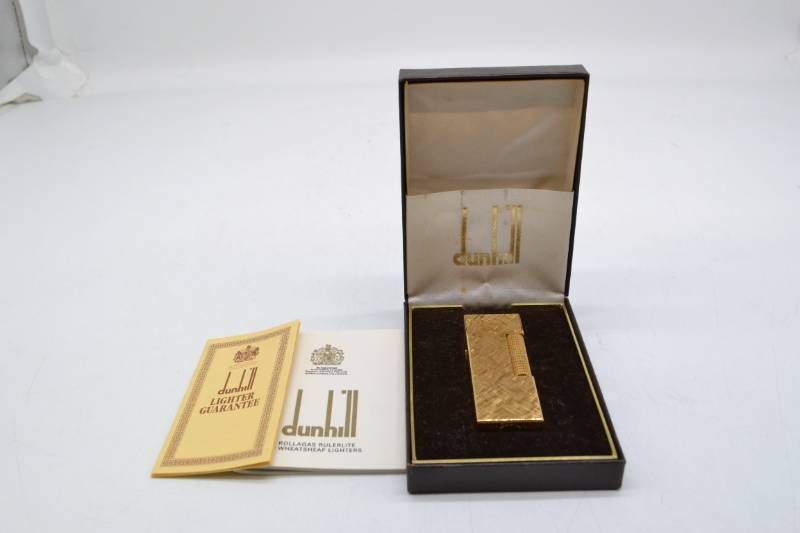 送料無料 dunhill ダンヒル ゴールド ライター ガス ヴィンテージ き