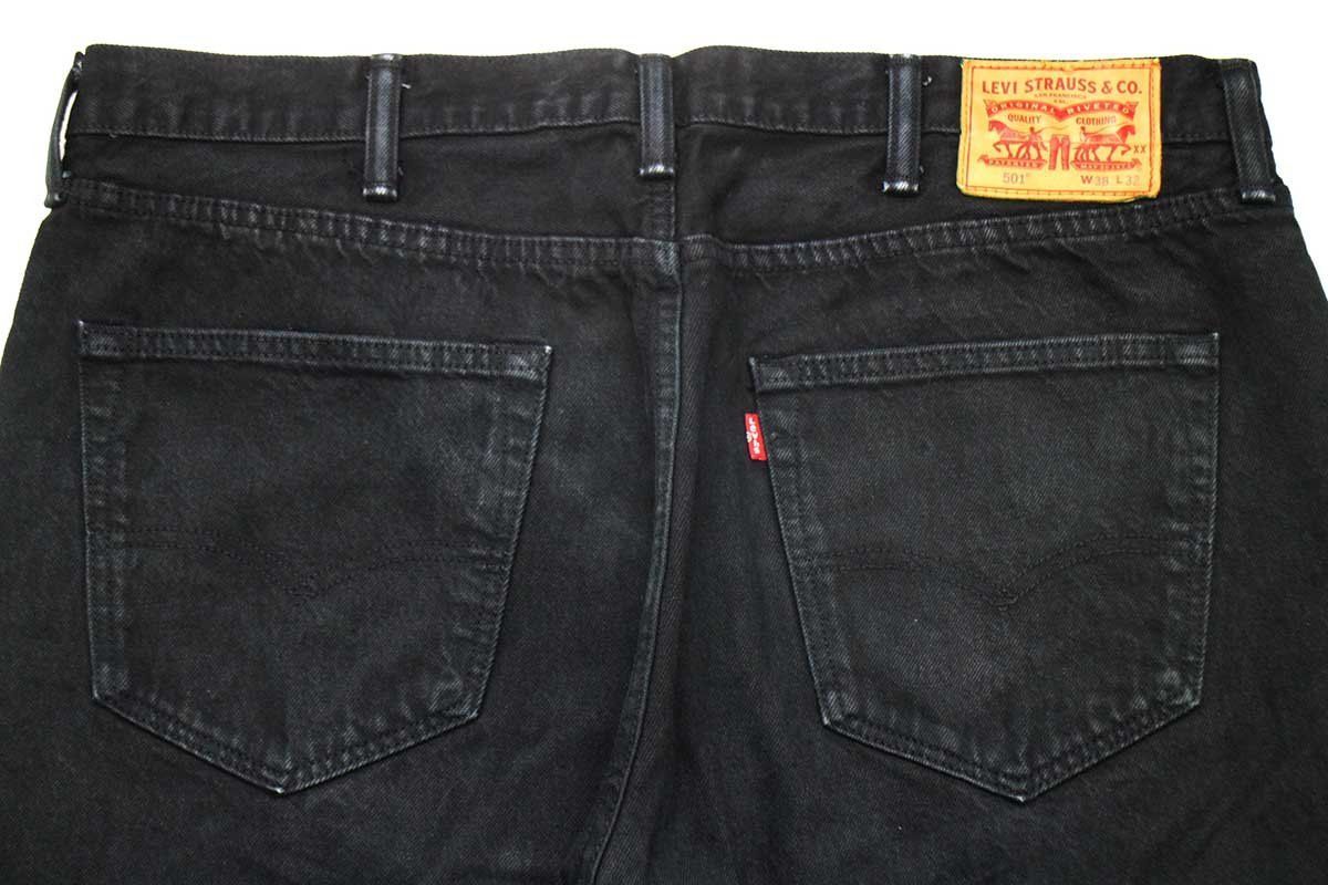 Levi'sリーバイス 501 後染め ブラック デニムパンツ W38 L32☆SDP3042