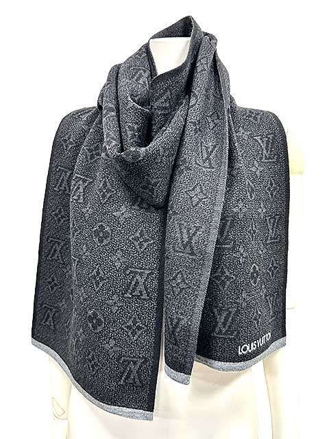 ヴィトン M73468 エシャルプ マイ モノグラム エクリプス 美品 LOUIS VUITTON エシャルプ マイ・モノグラム・エクリプス/M73468