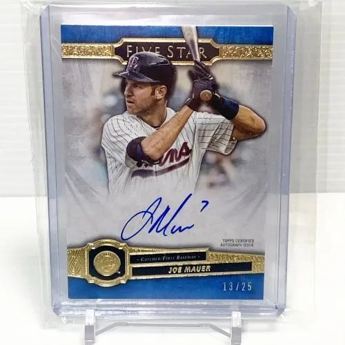 低価格 Topps パッチ 5枚限定 ラストナンバー Mauer 直筆サインカード 