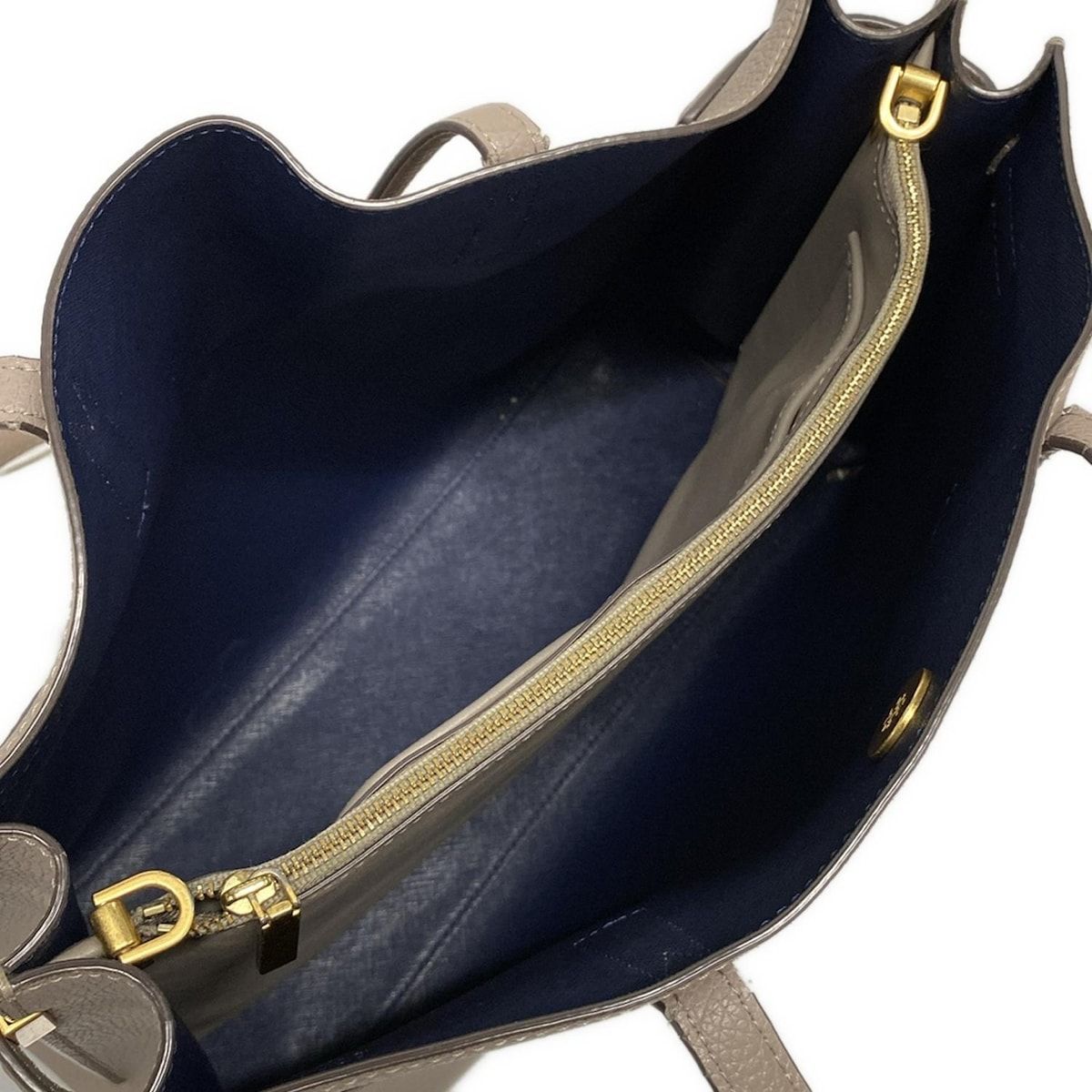 Tory Burch トートバッグ グレー レザー TORY BURCH トリーバーチ トートバッグ グレー レザー