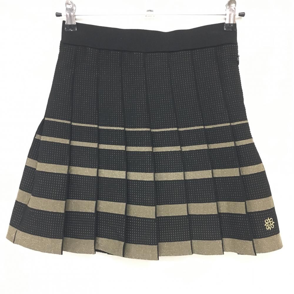 St.Andrews - 【超美品】セントアンドリュース ニットスカート 黒×ゴールド プリーツスカート  レディース M ゴルフウェア 2023年モデル St ANDREWS 超美品】セントアンドリュース スカート 黒×ゴールド プリーツ