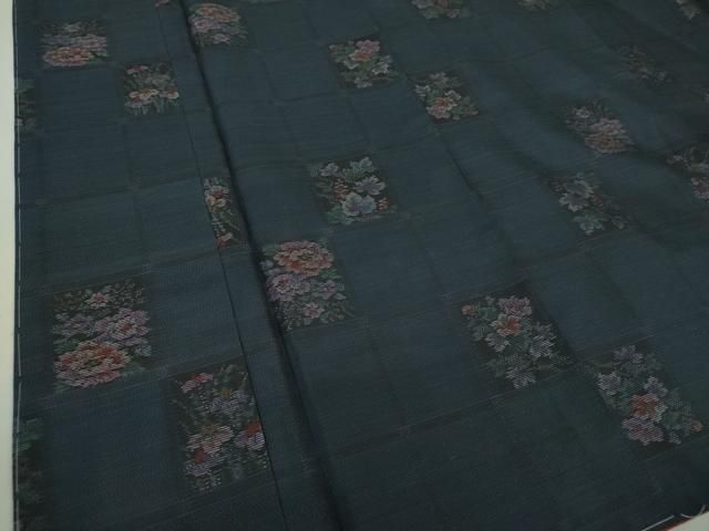 平和屋着物○本場大島紬 市松の輝き 大山謹製 証紙付き 正絹 逸品 未