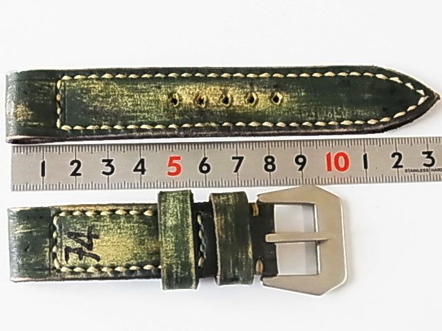 40-50” イタリア海軍 74ストラップ ヴィンテージ復刻 抹茶 （パネライ向 for panerai）22mm 74-22-MC45 - メルカリ