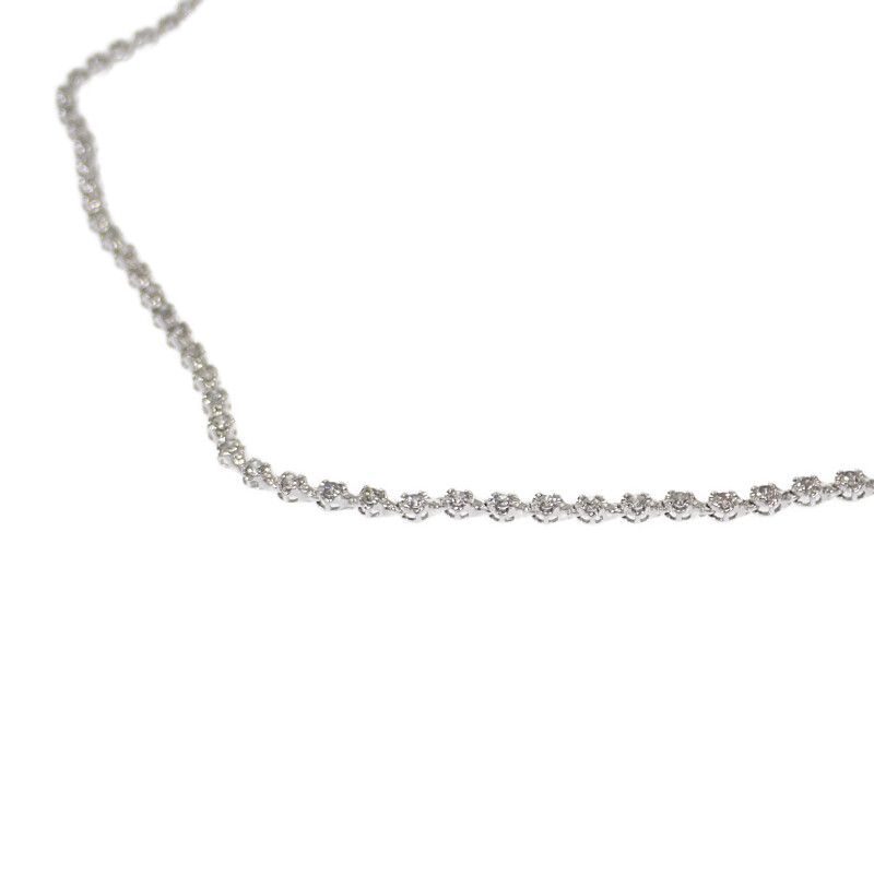 デザインジュエリー ネックレス K18WG ホワイトゴールド ダイヤモンド  