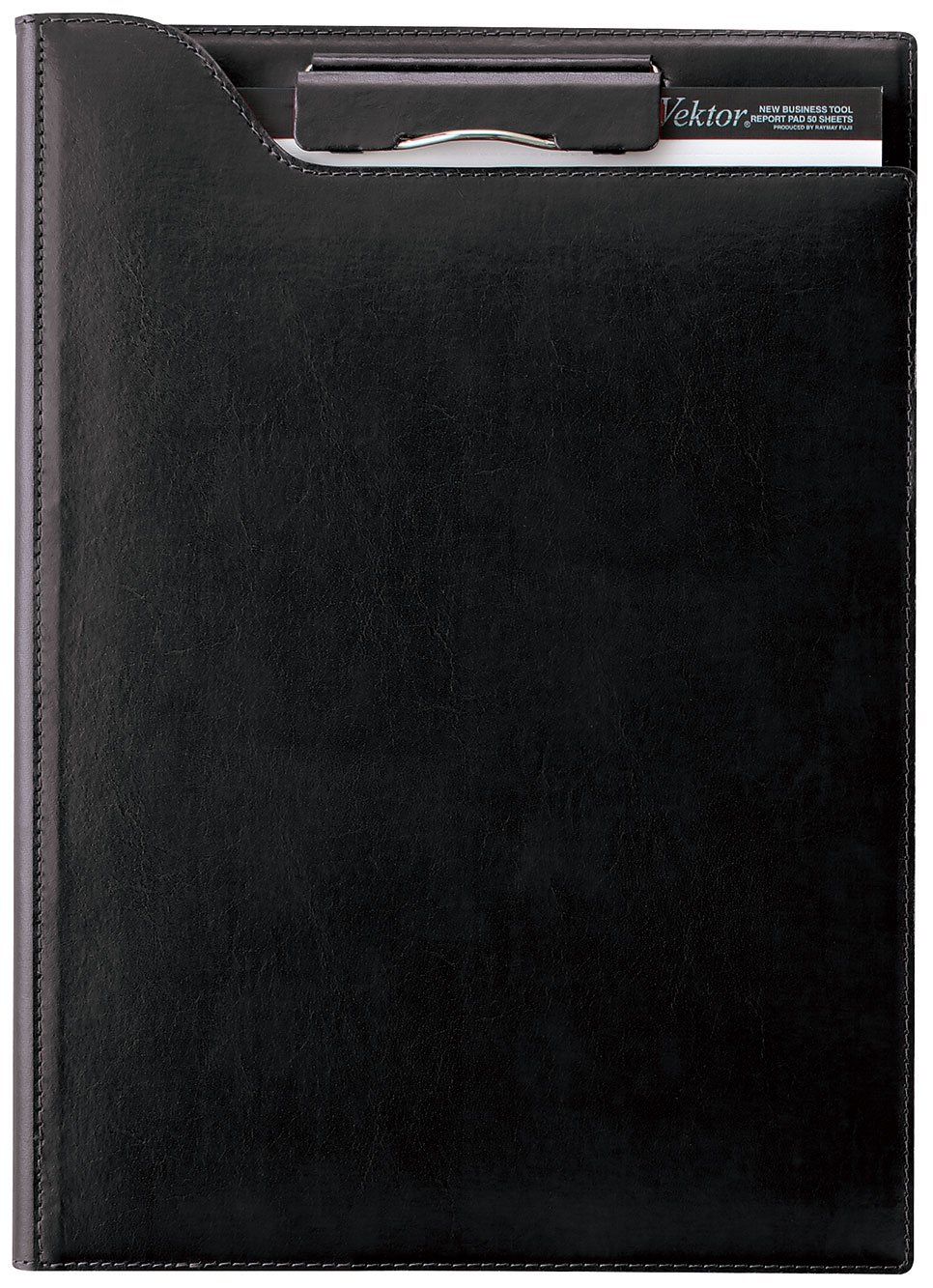 クリップファイル zeitVektor レイメイ藤井 A4 革製 ブラック ZVF654B