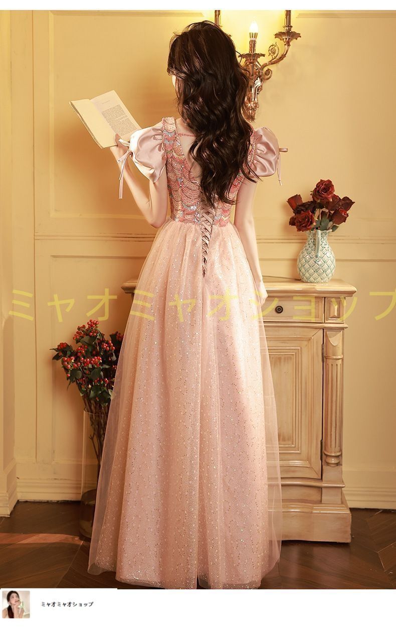 ビジュー編み上げウェディングドレス／Aライン 4b.jpg