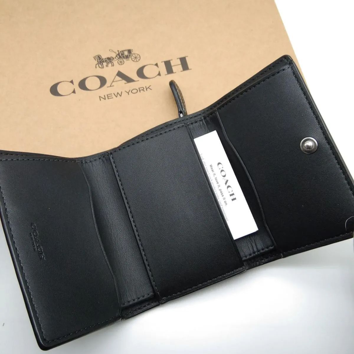 COACH 折り財布 ミニ財布 新品 マイクロ ウォレット・シグネチャー 